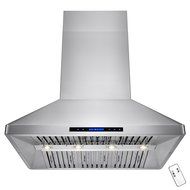 AKDY 48" Touch Control LED Display Removable Baffle Filters Stainless Steel Island Mount Dual Motor Kitchen Fan... N2