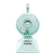 ZXK CO Portable USB Desktop Fan Eiffel Tower Rechargeable Table Fan Built-in Li-ion Battery Cooling Fan ideal... N20