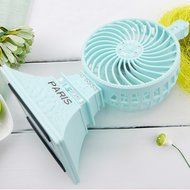 ZXK CO Portable USB Desktop Fan Eiffel Tower Rechargeable Table Fan Built-in Li-ion Battery Cooling Fan ideal... N21