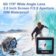 Matego Sports Camera 1080P FHD 12MP Waterproof Camera with 2.0 Inch Screen 170 Degree Wide Angle Lens 30Meter... N2