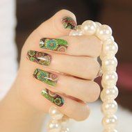 EVTECH(TM) 4 Pcs Rose Peony Carnation Flower Patterns Nail Polish Strips 12 double-ended Nail Decals Strips Nail... N9