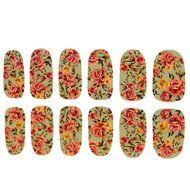 EVTECH(TM) 4 Pcs Rose Peony Carnation Flower Patterns Nail Polish Strips 12 double-ended Nail Decals Strips Nail... N11