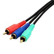 Cmple - Component Video Cable 3-RCA Gold HDTV RGB YPbPr -25 FT