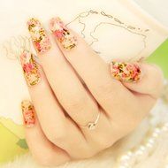 EVTECH(TM) 4 Pcs Rose Peony Carnation Flower Patterns Nail Polish Strips 12 double-ended Nail Decals Strips Nail... N12