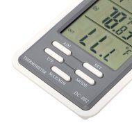 KKmoon LCD Digital Thermometer Hygrometer Temperature Humidity Meter Clock Indoor and Outdoor Use with Wired External... N6