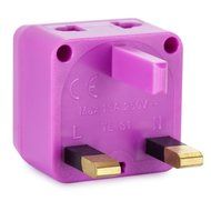 Yubi Power 2 in 1 Universal Travel Adapter with 2 Universal Outlets - Built in Surge Protector - Purple 2 Pack...