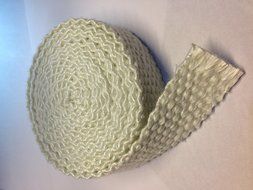Flat Gasket Braided Fiberglass Rope 1/8" Thick x 1" Wide x 10' Roll. Wood Stove Door, Arch Pan, Oil Furnace N3