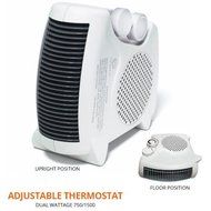 Portable Compact Electric Space Heater &amp; Fan - Floor/upright 1500w with Adjustable Thermostat N2