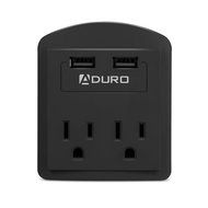 Aduro&reg; SURGE Travel Size Power Portable Mini 300 Joules Protector Multi Port Charging Station Hub with 2 Outlets... N2