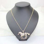 Unisex's Gold Horse Chain Stainless Steel Hot Men Pendant New Necklace N2