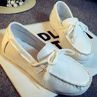 KAKA(TM) Girl Women Spring Autumn Causal Round Toe Shoes Slip-On Flat Black 37 N21