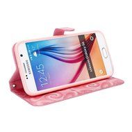Galaxy S6 Case,Galaxy S6 Wallet Case, PHEZEN Bling Liquid Glitter Love Heart Floating 3D Hourglasses Luxury Pu... N50