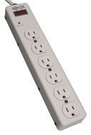 Tripp Lite 6 Right Angle Outlet Surge Protector Power Strip, 6ft Cord, Metal, &amp; $75K INSURANCE (TLM626)