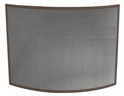 UniFlame Single Panel Curved Bronze Wrought Iron Screen
