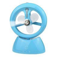 Dolida Misting Fan USB Rechargeable Mini Table Fan Humidifier for Home Office and Travel (Blue) N3
