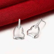Women Fashion Jewelry 925 Silver Sterling vintage Dangle Earrings Elegant Stud C N4