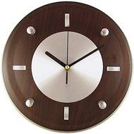 New TIMEKEEPER 6014 11" Round Wall Clock (Espresso Brown)