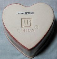Stoneware Heart Bowl - Strawberry Design