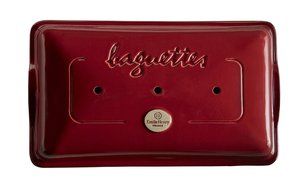 Emile Henry Made In France Flame Baguette Baker, 15.4 x 9.4", Burgundy N2