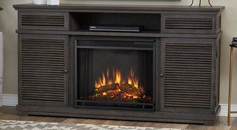 Real Flame 9110E-GRY 9110E Cavallo Electric Fireplace in Gray 9110E Cavallo Electric Fireplace N2