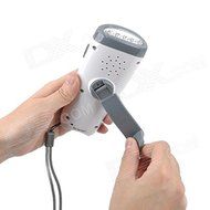 Dynamo Crank LED Flashlight AM/FM Radio w/ LCD Display &amp; Siren