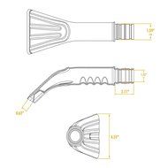 WORKSHOP Wet Dry Vacuum Accessories WS17840A Claw Nozzle Shop Vacuum Attachment For Wet Dry Shop Vacuums