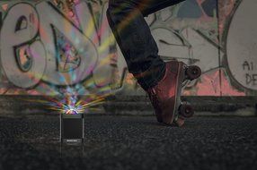 Sharper Image SBT613 Bluetooth Speaker With Lights, Wireless Party Speaker With LED Light Show (Black) N3