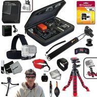 Xtech&reg; IDEAL ACCESSORIES KIT for GoPro HERO4 Hero 4 Includes: Head Strap Mount, 16GB High Speed Memory Card +...