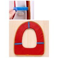 Yaheeda Toilet Seat Cover,Lovely Feet Design Coral Fleece Closestool Bathroom Warmer Pads Set,Coffee N10