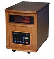 HomeGear 2000 Sq Ft Infrared Electric Portable Heater +Remote Control LIGHT OAK