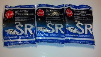 9 Hoover 401011SR Style SR Canister Vacuum Allergen Filtration Bags for S3590 Duros Canisters, Genuine OEM Hoover...