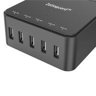 Zettaguard Mini 2-Outlet Travel Power Strip / Surge Protector with USB Charger / USB Charging Station (5-Port...