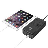 Zettaguard Mini 2-Outlet Travel Power Strip / Surge Protector with USB Charger / USB Charging Station (5-Port... N4