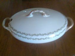 Charles Martin Limoges France Casserole Dish with Lid 11" X 8 1/4"