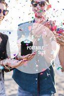 Sharper Image SBT613 Bluetooth Speaker With Lights, Wireless Party Speaker With LED Light Show (Black) N4