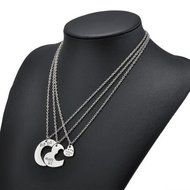 Hot Family Gift Big Middle Little Sister Heart Pendant Silver Plated Necklace N6