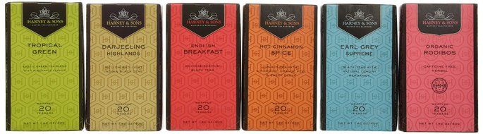 Harney &amp; Sons Variety Pack Premium Tea Bags, 6 Flavors, 20 Tea Bags Each