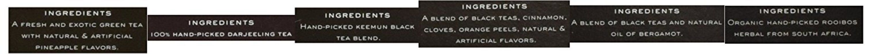Harney &amp; Sons Variety Pack Premium Tea Bags, 6 Flavors, 20 Tea Bags Each N2
