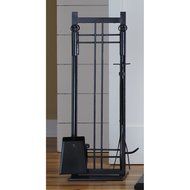 Preston 5 Piece Steel Fireplace Tool Set In Black Finish N2