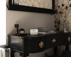 Indoor Thermometer &mdash; Hygrometer &amp; Desktop Clock &mdash; Easy To Read &amp; Accurate &ndash; Displays Temperature, Humidity and... N2