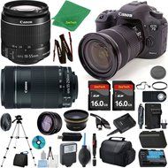 Canon EOS 7D Mark II Camera + 18-55mm IS STM + 55-250mm STM + 2pcs 16GB Memory + Case + Reader + Tripod + ZeeTech...