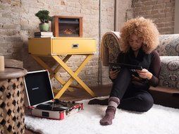 Youzee Portable Space Heater Freestanding Mini Electric Fireplace, 13.5W x 10H x 7D inches N6