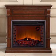 Duluth Forge Full Size Electric Fireplace - Remote Control, Auburn Cherry Finish N3