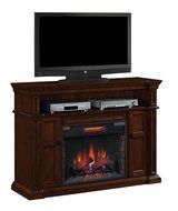 ClassicFlame 28MM4684-M313 Wyatt TV Stand for TVs up to 65&quot;, Vintage Mahogany (Electric Fireplace Insert sold...