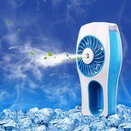 Meyoung Handheld USB Misting Fan with Personal Cooling Humidifier for Moisturizing, Home, Office and Travel (Blue) N2