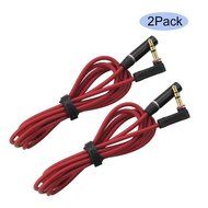 Seadream 2PACK 6 inch 3-Pole 3.5mm Male Right Angle to 3.5mm Female Stereo Audio Cable Headset Extension Cable... N4