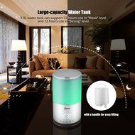 Seneo Cool Mist Ultrasonic Humidifier with Up to 33-hour Per Fill, Humidity and Temperature Display, Intelligent...