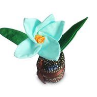 Gardenia Cloth Flower Bamboo Charcoal Air Fresher Radiation Protective Single (Green) N6