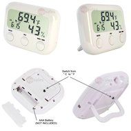 Indoor Thermometer &mdash; Hygrometer &amp; Desktop Clock &mdash; Easy To Read &amp; Accurate &ndash; Displays Temperature, Humidity and... N4