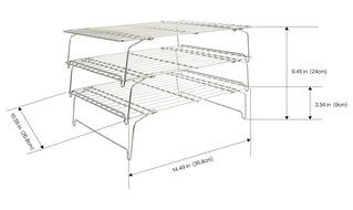 Surpahs 304 Grade Stainless Steel 3-Tier Stackable Cooling Rack Set N6